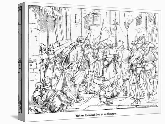 Emperor Henry IV at Bingen-Alfred Rethel-Stretched Canvas