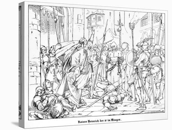 Emperor Henry IV at Bingen-Alfred Rethel-Stretched Canvas