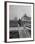 Emperor Hirohito Standing on Platform and Waving to the Crowd-Carl Mydans-Framed Photographic Print