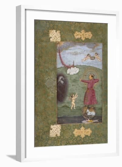 Emperor Jahangir Triumphing Over Poverty, c.1620-25-Abu'l Hasan-Framed Giclee Print