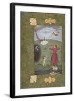 Emperor Jahangir Triumphing Over Poverty, c.1620-25-Abu'l Hasan-Framed Giclee Print