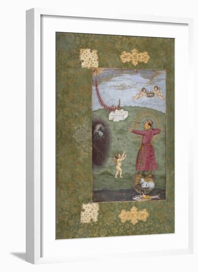 Emperor Jahangir Triumphing over Poverty-null-Framed Art Print