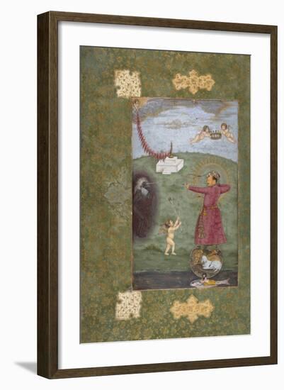 Emperor Jahangir Triumphing over Poverty-null-Framed Art Print