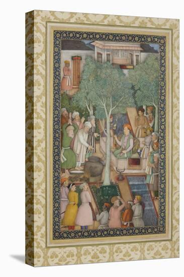 Emperor Jahangir with Holy Men in a Garden, C.1615-Abu'l Hasan-Stretched Canvas