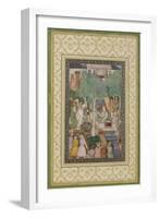 Emperor Jahangir with Holy Men in a Garden, C.1615-Abu'l Hasan-Framed Giclee Print