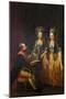 Emperor Joseph II at the Piano with His Sisters Maria Anna and Maria Elisabeth-Josef Hauzinger-Mounted Giclee Print