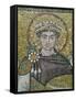Emperor Justinian I (483-565) circa 547 AD-null-Framed Stretched Canvas