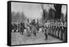 Emperor Karl I of Austria Visiting Kaiser Wilhelm II at Army Headquarters, World War I, 1917-null-Framed Stretched Canvas