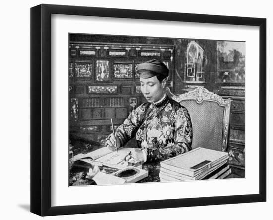 Emperor Khai Dinh (1885-192), 12th Emperor of the Nguyen Dynasty, Annam, Vietnam, 1922-null-Framed Giclee Print