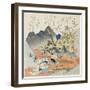 Emperor Looking at a Sake Jar Offered by an Old Man-Toyota Hokkei-Framed Giclee Print