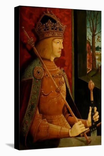 Emperor Maximilian I (1459-151), with Crown, Sceptre, and Sword, C. 1500-Bernhard Strigel-Stretched Canvas