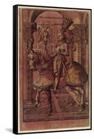 Emperor Maximilian I, Armed on Horseback, 1508-Hans Burgkmair-Framed Stretched Canvas