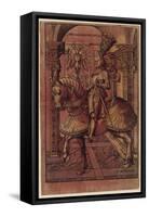Emperor Maximilian I, Armed on Horseback, 1508-Hans Burgkmair-Framed Stretched Canvas