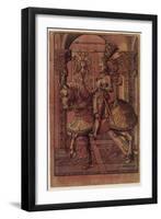 Emperor Maximilian I, Armed on Horseback, 1508-Hans Burgkmair-Framed Giclee Print