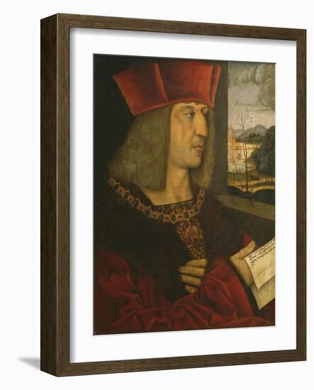 Emperor Maximilian I, Copy of a Lost Original-Bernhard Strigel-Framed Giclee Print