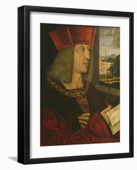 Emperor Maximilian I, Copy of a Lost Original-Bernhard Strigel-Framed Giclee Print