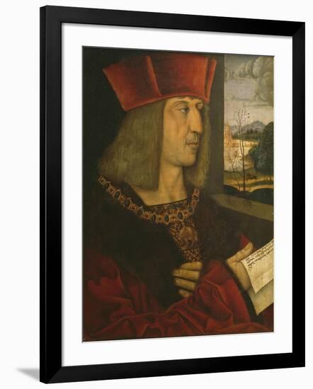 Emperor Maximilian I, Copy of a Lost Original-Bernhard Strigel-Framed Giclee Print