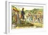 Emperor Menelik II of Ethiopia Reviewing Troops-null-Framed Giclee Print