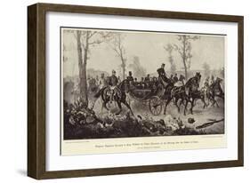 Emperor Napoleon Escorted to King William by Prince Bismarck-Wilhelm Camphausen-Framed Giclee Print