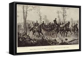 Emperor Napoleon Escorted to King William by Prince Bismarck-Wilhelm Camphausen-Framed Stretched Canvas