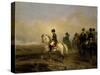 Emperor Napoleon I and His Staff on Horseback-Horace Vernet-Stretched Canvas