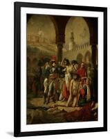 Emperor Napoleon I Bonaparte Visiting the Plague-Stricken in Jaffa-Antoine-Jean Gros-Framed Giclee Print