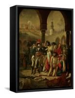 Emperor Napoleon I Bonaparte Visiting the Plague-Stricken in Jaffa-Antoine-Jean Gros-Framed Stretched Canvas