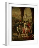 Emperor Napoleon I Bonaparte Visiting the Plague-Stricken in Jaffa-Antoine-Jean Gros-Framed Giclee Print