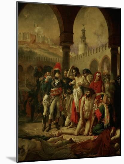 Emperor Napoleon I Bonaparte Visiting the Plague-Stricken in Jaffa-Antoine-Jean Gros-Mounted Giclee Print
