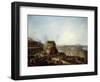 Emperor Napoleon III and Empress Eugenie Visiting Chaillot Hil-Louis Moullin-Framed Giclee Print