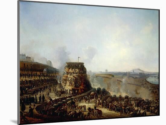 Emperor Napoleon III and Empress Eugenie Visiting Chaillot Hil-Louis Moullin-Mounted Giclee Print