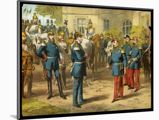 Emperor Napoleon III of France Surrenders to Kaiser Wilhelm of Prussia the Day-null-Mounted Art Print