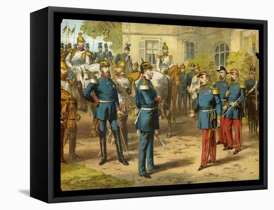 Emperor Napoleon III of France Surrenders to Kaiser Wilhelm of Prussia the Day-null-Framed Stretched Canvas