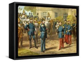 Emperor Napoleon III of France Surrenders to Kaiser Wilhelm of Prussia the Day-null-Framed Stretched Canvas