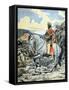 Emperor Negus Menelik II of Ethiopia at Battle of Adwa 1896-Chris Hellier-Framed Stretched Canvas