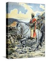 Emperor Negus Menelik II of Ethiopia at Battle of Adwa 1896-Chris Hellier-Stretched Canvas