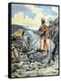 Emperor Negus Menelik II of Ethiopia at Battle of Adwa 1896-Chris Hellier-Framed Stretched Canvas