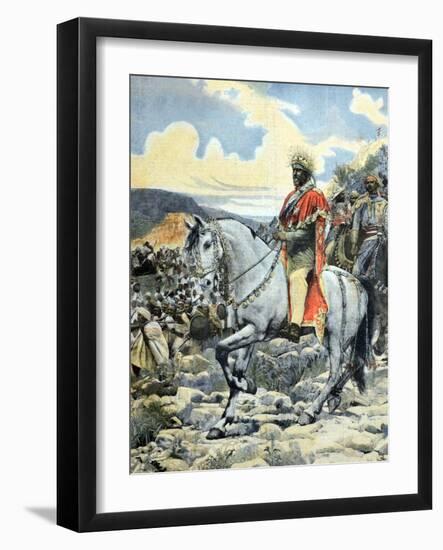 Emperor Negus Menelik II of Ethiopia at Battle of Adwa 1896-Chris Hellier-Framed Photographic Print
