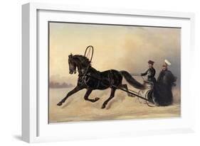 Emperor Nicholas I on a Winter Outing, 1853-Nikolai Egorevich Sverchkov-Framed Giclee Print