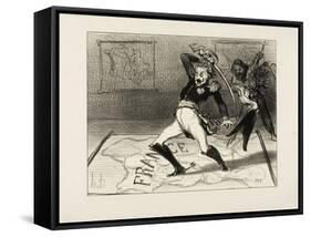 Emperor Nicolas Working in His Cabinet, Plate 94 from Actualités, 1850-Honore Daumier-Framed Stretched Canvas