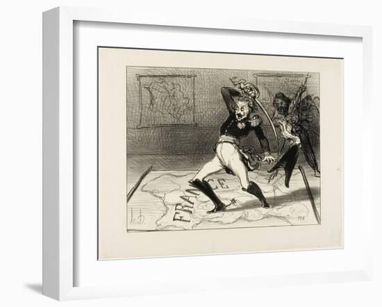 Emperor Nicolas Working in His Cabinet, Plate 94 from Actualités, 1850-Honore Daumier-Framed Giclee Print