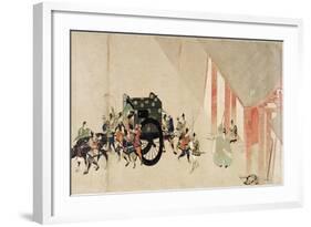 Emperor Nijo Escaping from the Imperial Palace-null-Framed Giclee Print