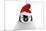 Emperor Penguin Chick Wearing Christmas Hat-null-Mounted Photographic Print