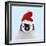 Emperor Penguin Chick Wearing Christmas Hat-null-Framed Photographic Print