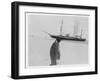 Emperor Penguin Near Expedition Ship-null-Framed Photographic Print