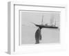 Emperor Penguin Near Expedition Ship-null-Framed Photographic Print