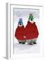 Emperor Penguin, Two Chicks Wearing Woolly Hats-null-Framed Photographic Print