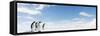 Emperor Penguins In Antarctica-Jan Martin Will-Framed Stretched Canvas