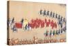 Emperor Qianlong's Review of the Grand Parade of Troops, Handscroll-null-Stretched Canvas