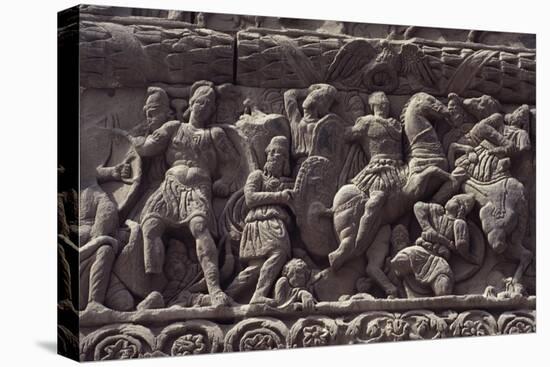 Emperor's Triumph over Persians, Detail of Relief of Arch of Galerius-null-Stretched Canvas